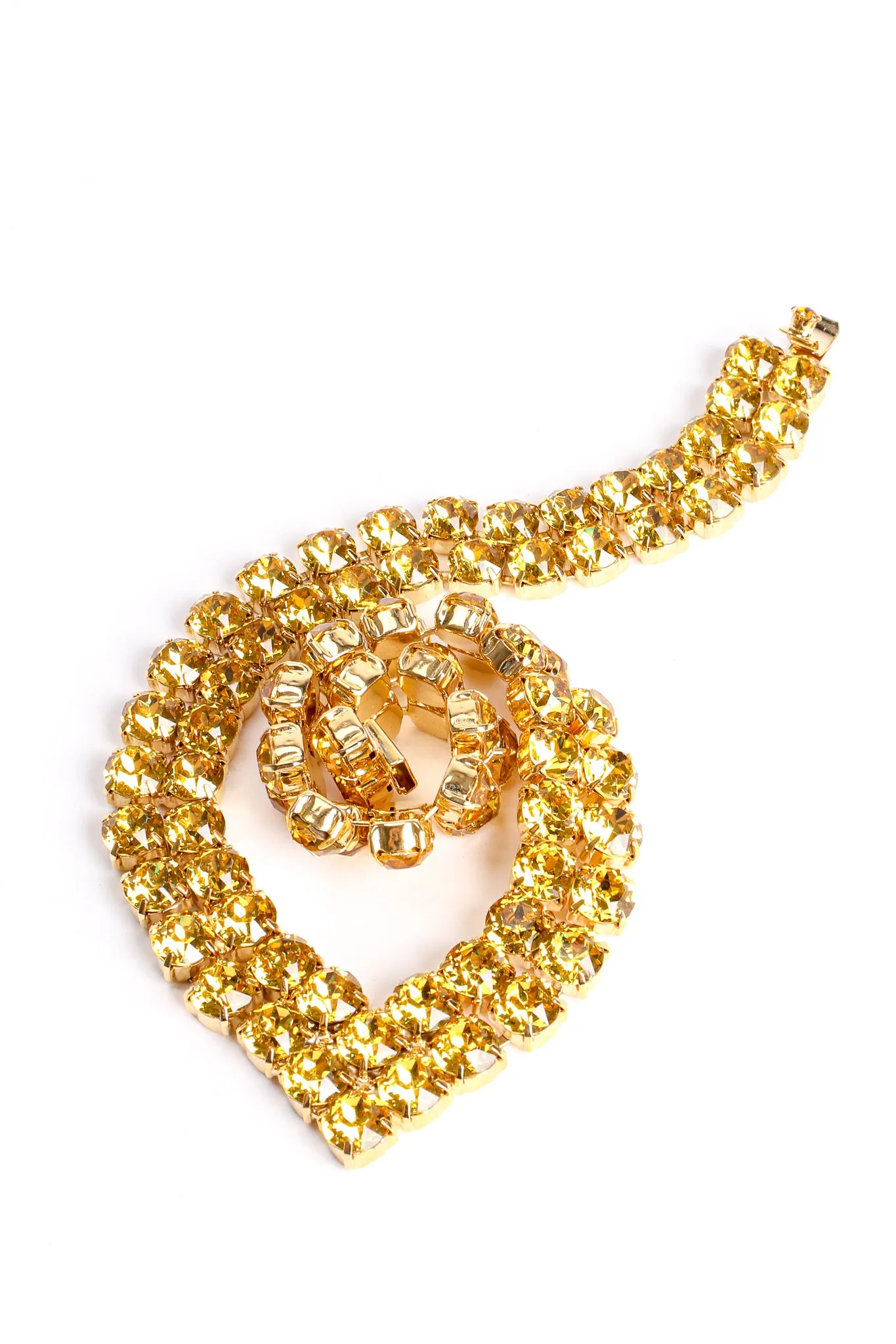 Chunky Canary Crystal Pointed Collar