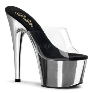 Clear/Silver Chrome - Adore 7" Stiletto
