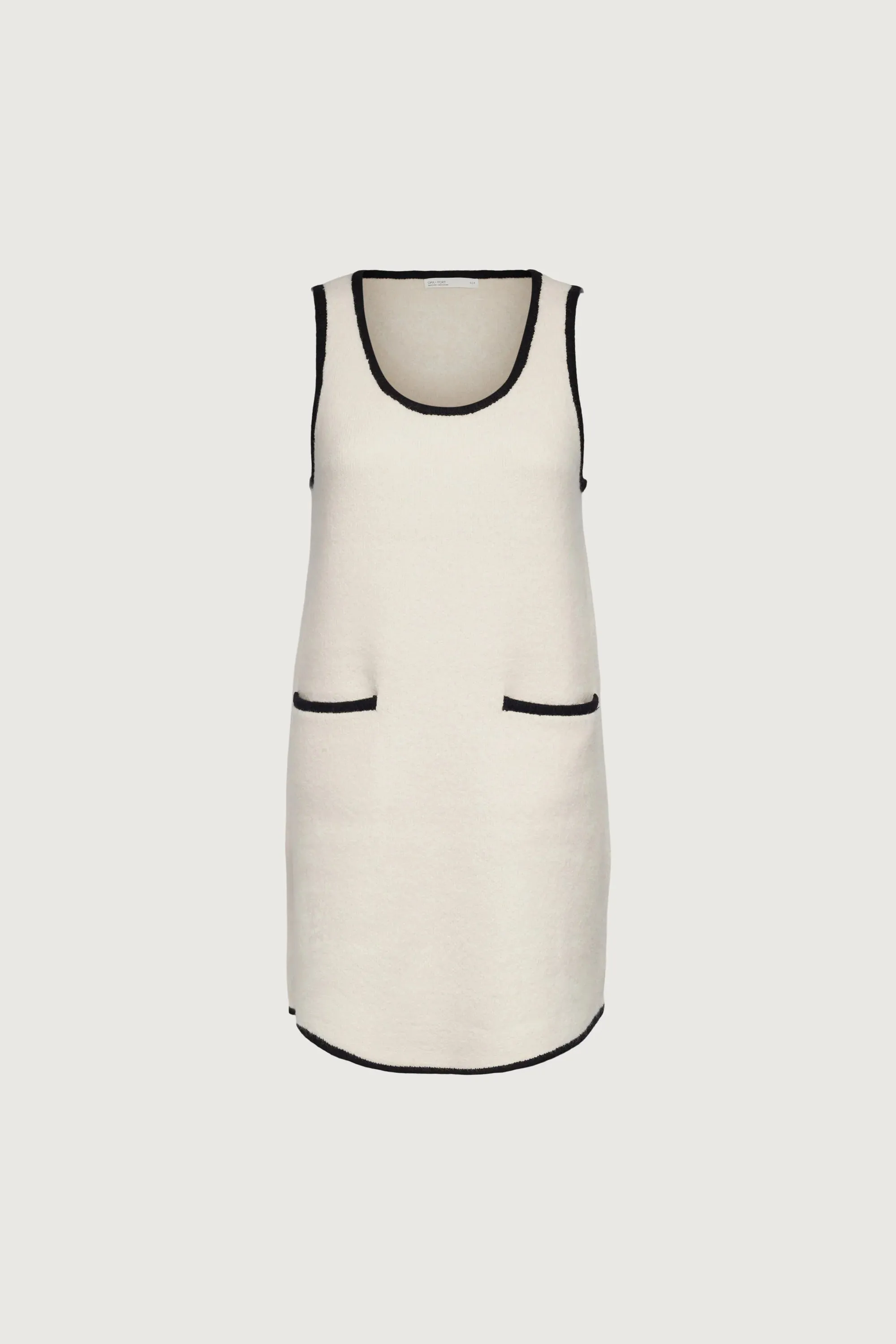 Contrast Trim Sleeveless Knit Mini Dress