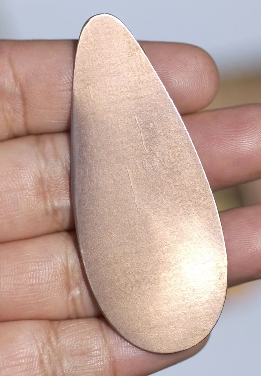Copper Large Pointed Teardrop 62mm x 26mm 20g Blank for Enameling Stamping Texturing Soldering  Jewelry Making Blanks