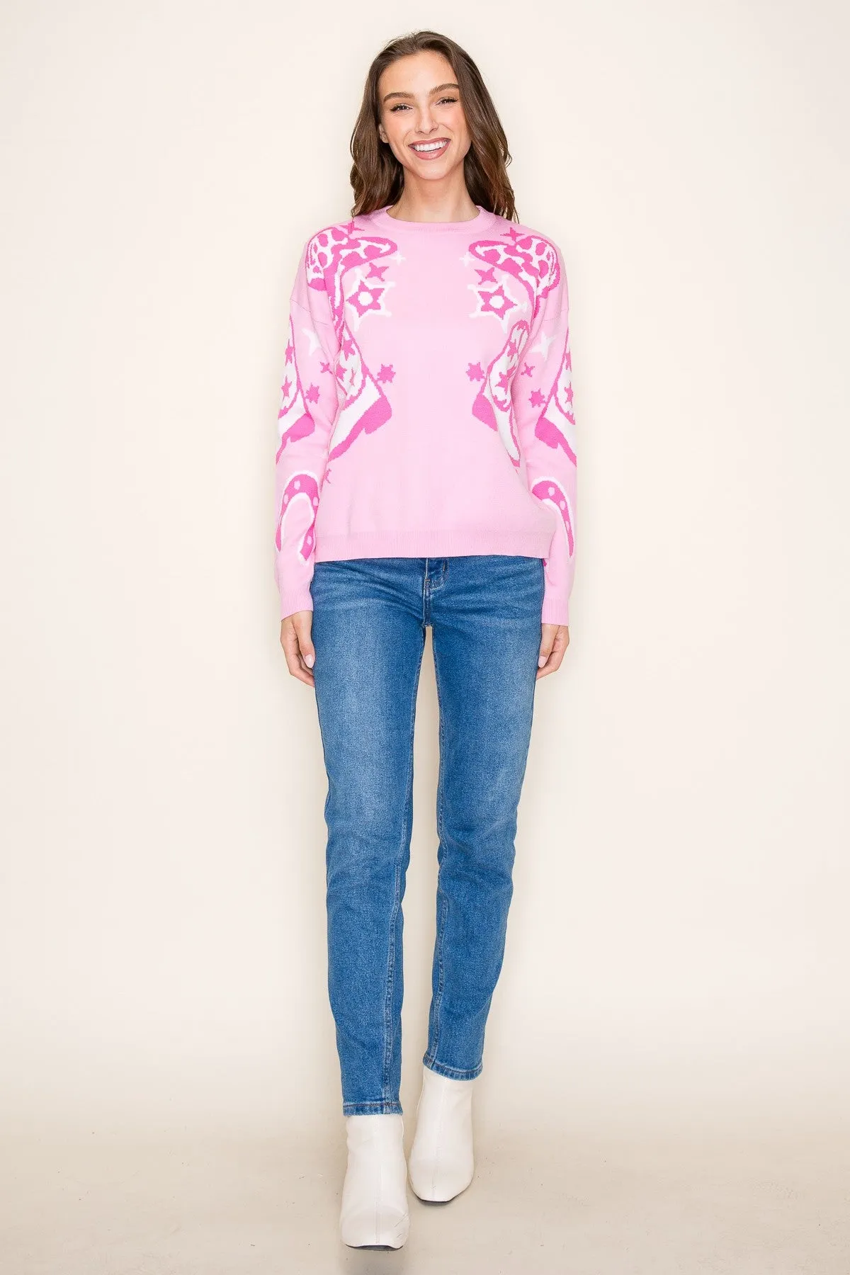 Cowboy Pattern Sweater