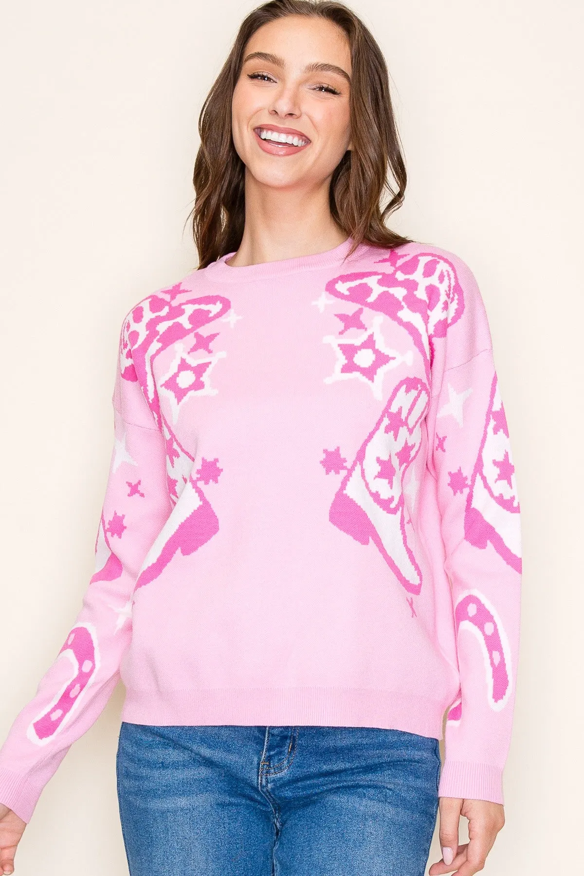 Cowboy Pattern Sweater
