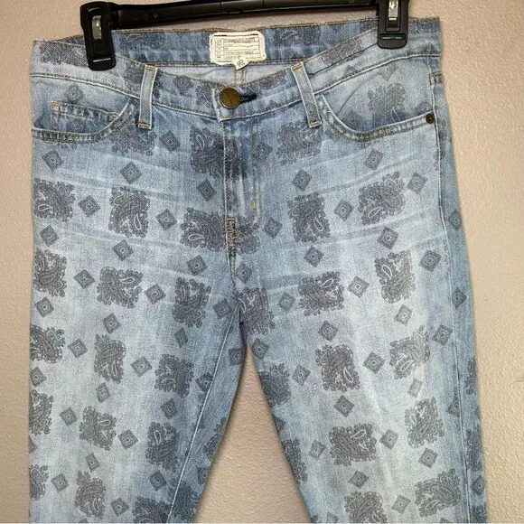 Current Elliott The Stiletto Vintage Paisley ankle skinny jeans women’s size 28
