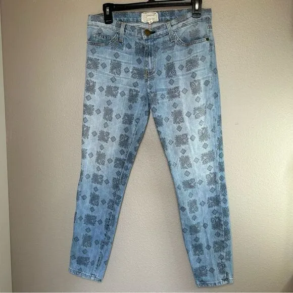 Current Elliott The Stiletto Vintage Paisley ankle skinny jeans women’s size 28