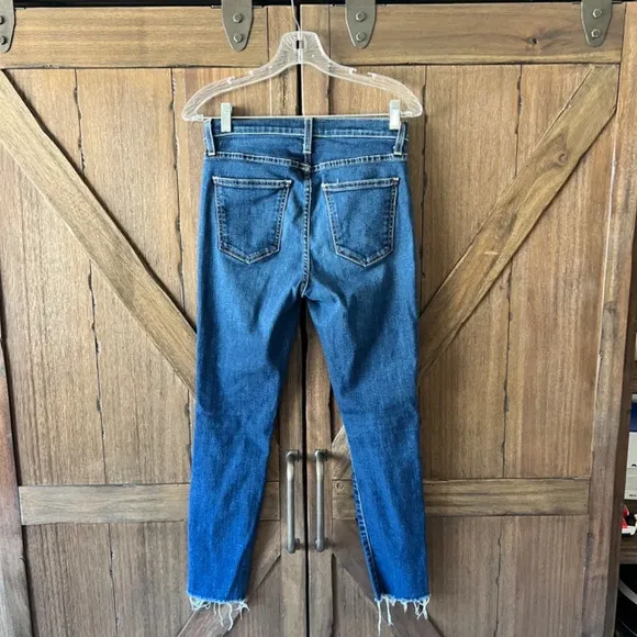 Current/Elliott The Highwaist Stiletto Great Love Destroy w/ Raw Hem Jean Sz 27