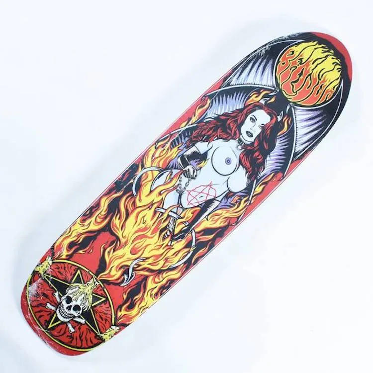 Death Skateboards Benson Devil Woman 2 (Pointed Pool Shape) Skateboard Deck 9"