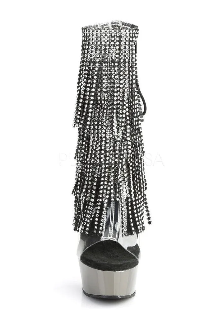 DELIGHT-1017RSF Platform Boot  | Black Vinyl