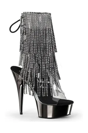 DELIGHT-1017RSF Platform Boot  | Black Vinyl