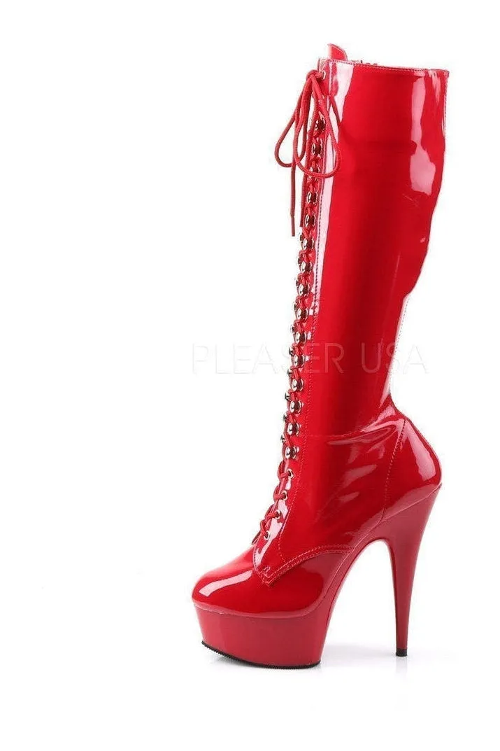 DELIGHT-2023 Platform Boot  | Red Patent