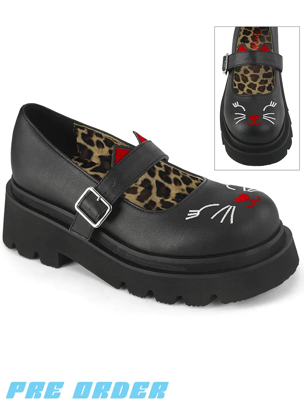 DEMONIA RENEGADE-56 - BLACK VEGAN LEATHER ✰ PRE ORDER ✰