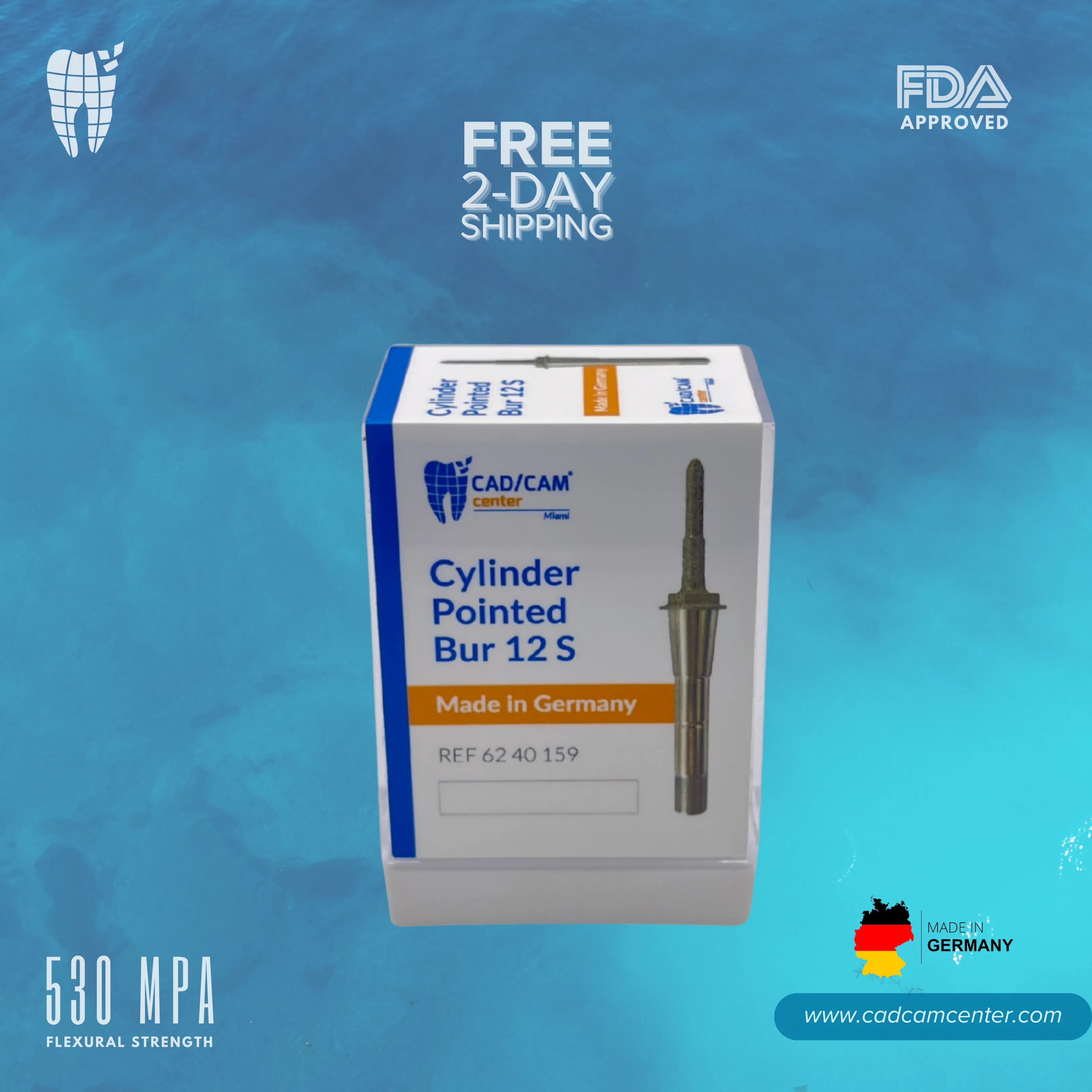 Dentsply Sirona CEREC® MCXL Cylinder Pointed Bur #12S - $299.00