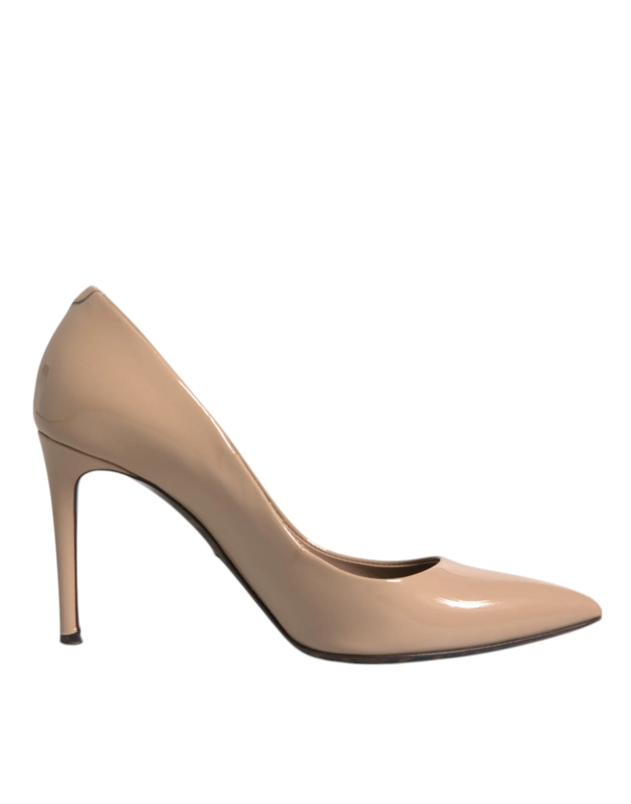 Dolce&Gabbana Women Beige Pumps Patent Leather Stiletto High Heel Shoes EUR 35.5