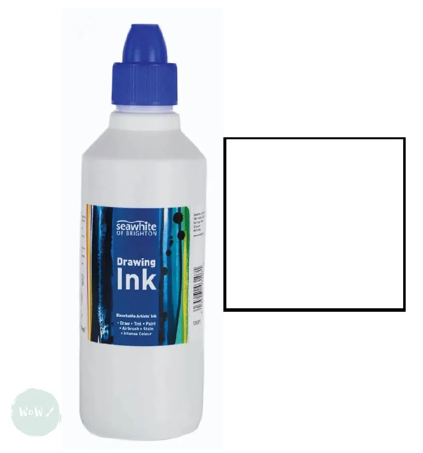 Drawing Ink - Seawhite - ART INK - 500ml Bottle- White