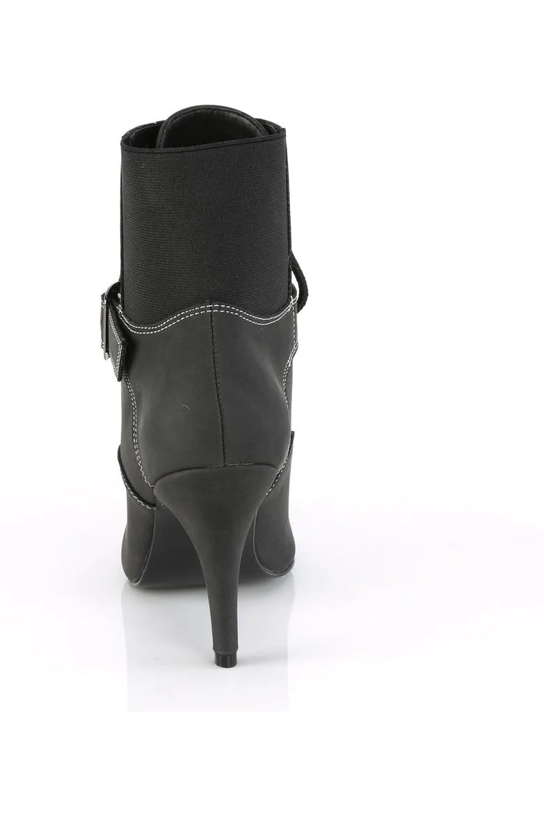 DREAM-1022 Ankle Boot | Black Faux Leather