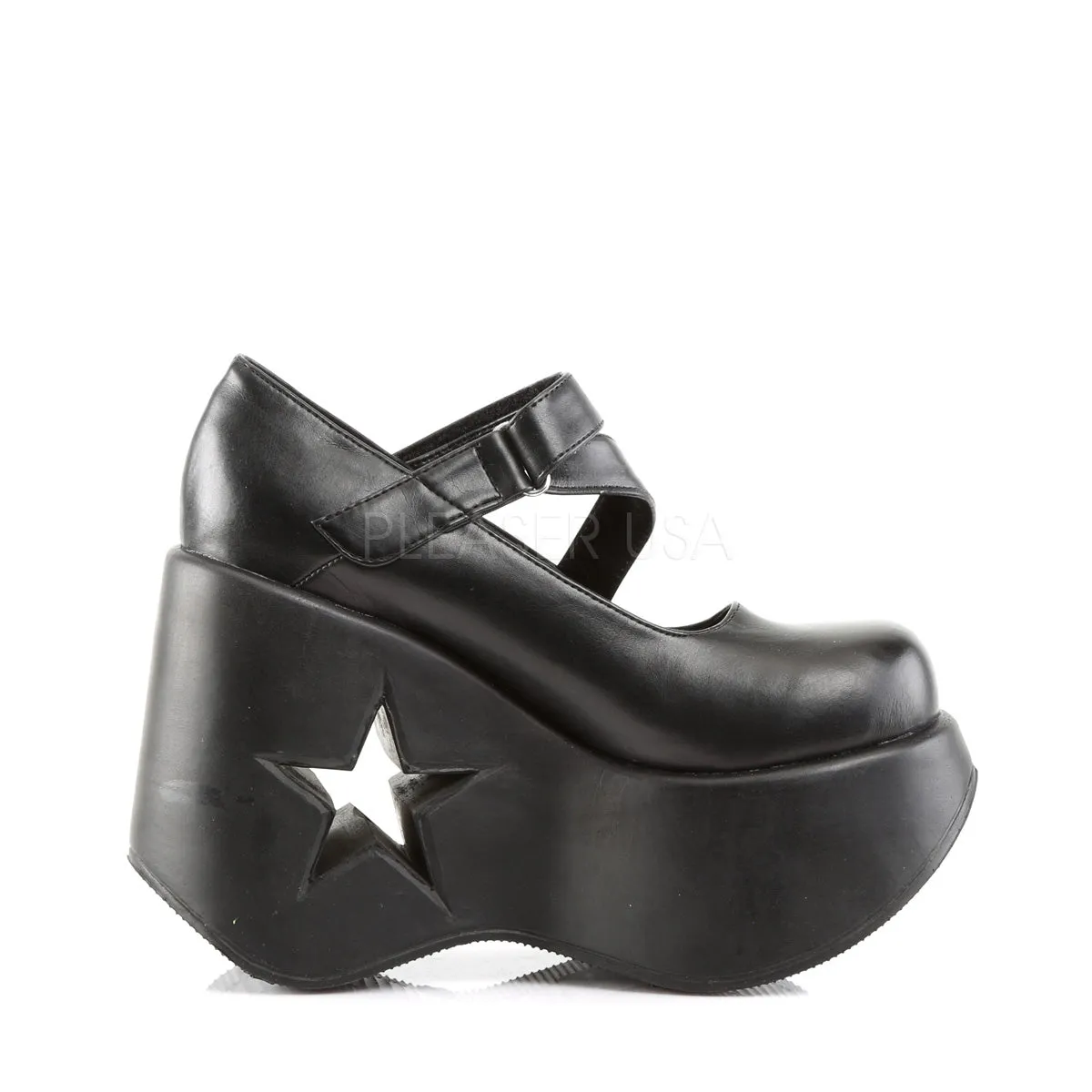 DYNAMITE-03  Black Vegan Leather