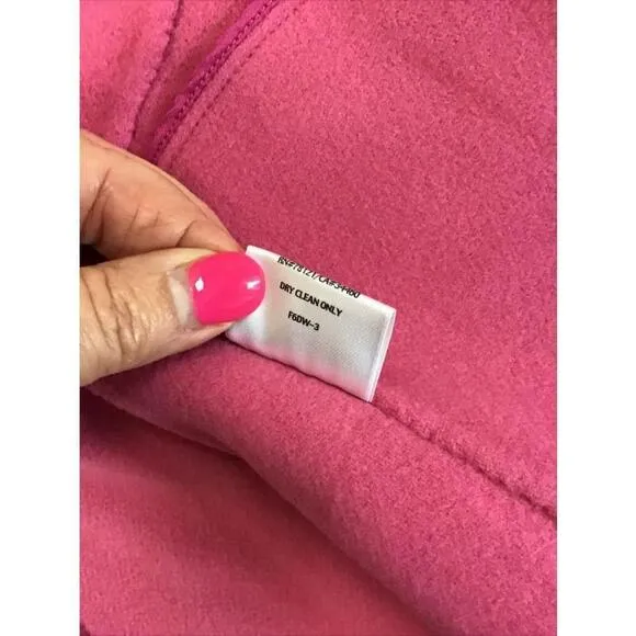 EILEEN FISHER PINK OPEN FRONT VIRGIN WOOL AND CASHMERE BLEND JACKET WOMEN’S XS