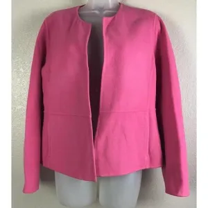 EILEEN FISHER PINK OPEN FRONT VIRGIN WOOL AND CASHMERE BLEND JACKET WOMEN’S XS