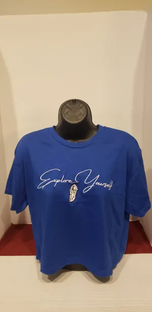 Explore Yourself Dark Blue(Dar Blue Storm)Crop Tee