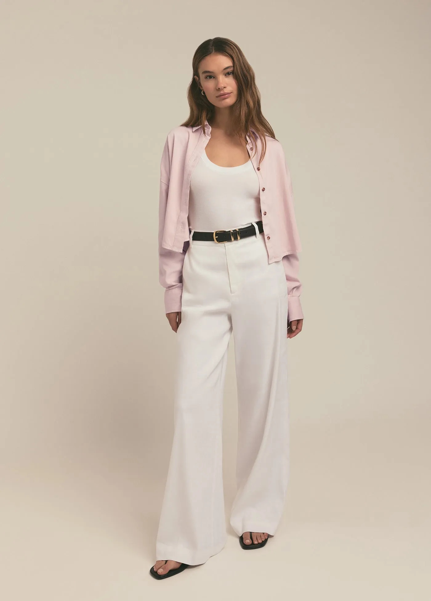 Favorite Daughter - Crop Ex Boyfriend Jacket -Pale Pink