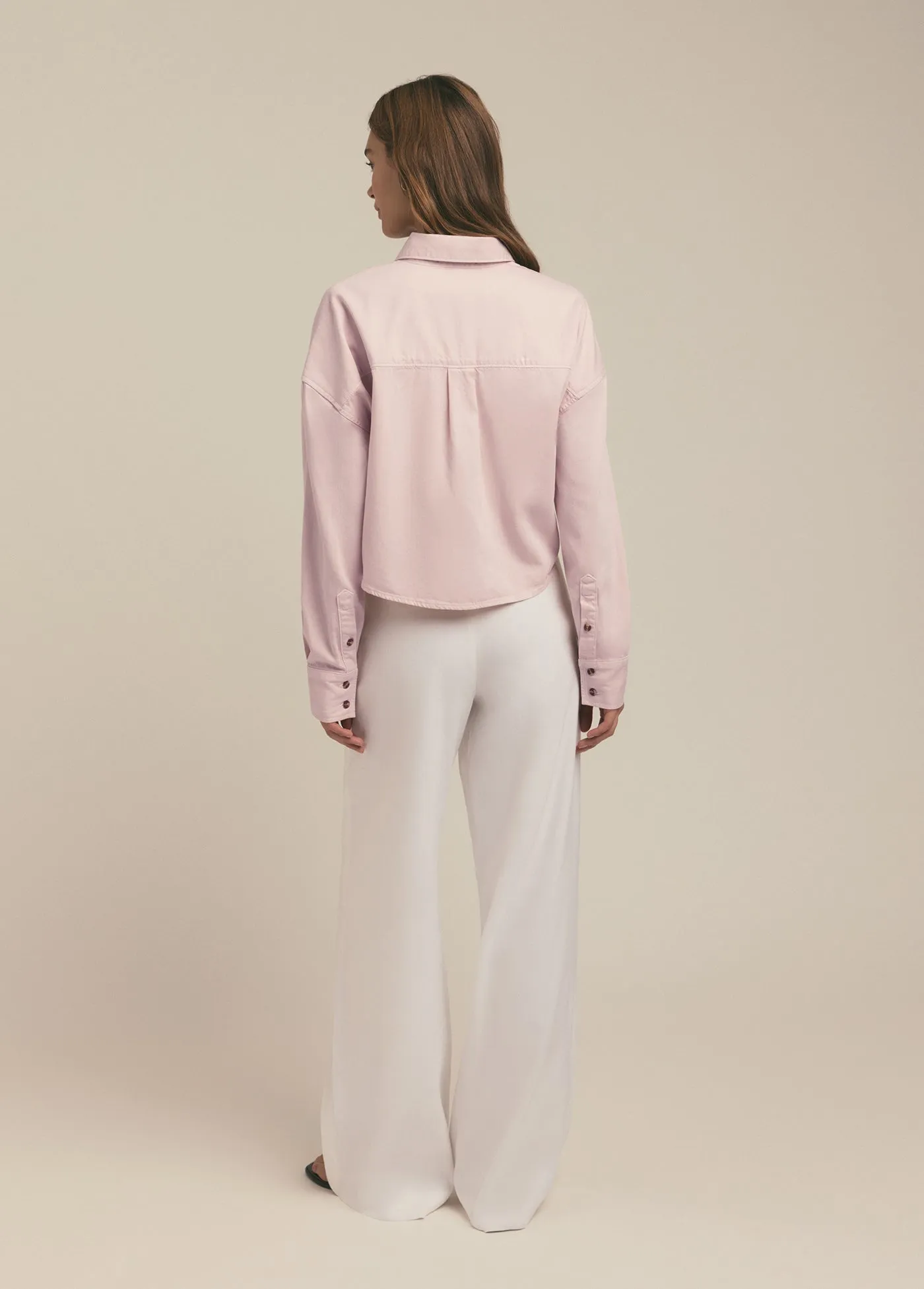 Favorite Daughter - Crop Ex Boyfriend Jacket -Pale Pink