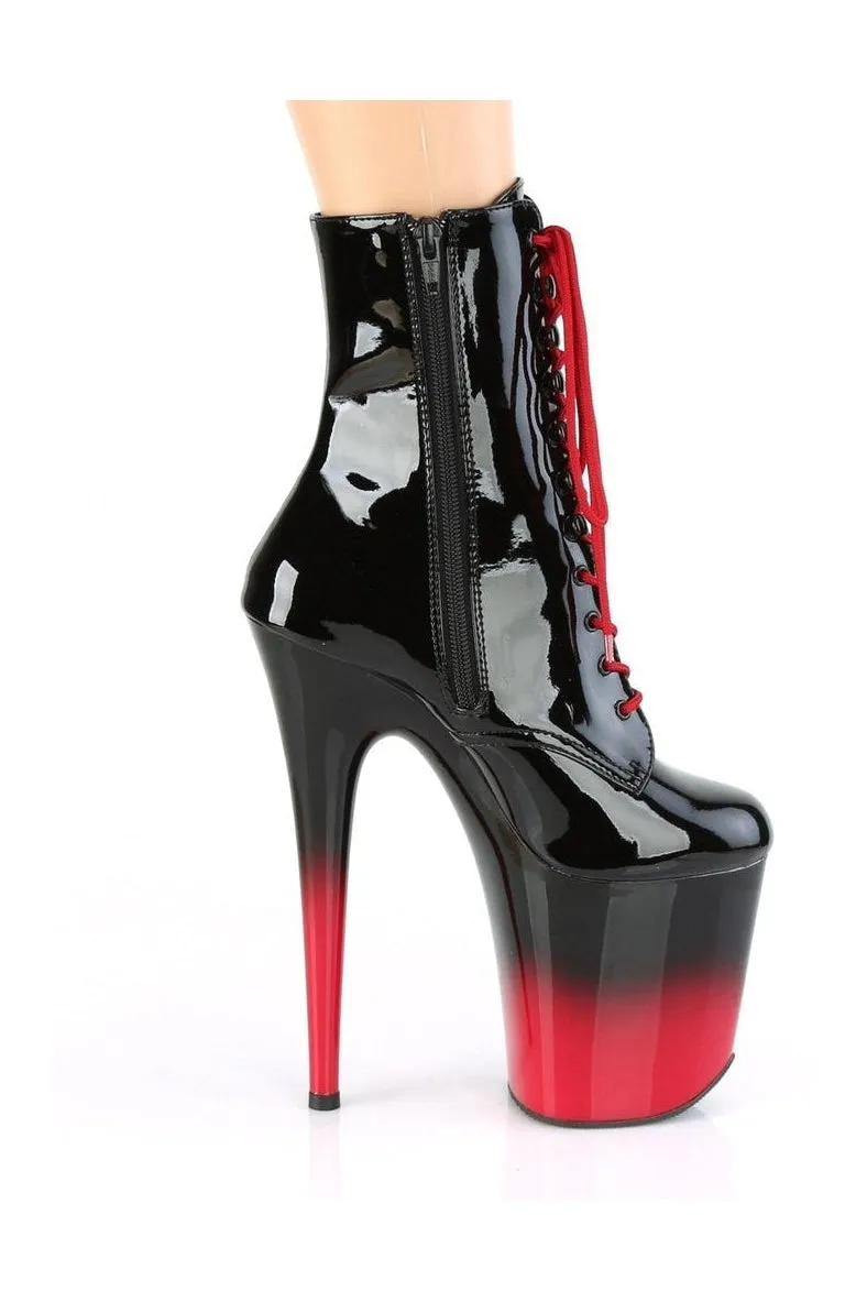 FLAMINGO-1020BR-H Exotic Boot | Black Patent