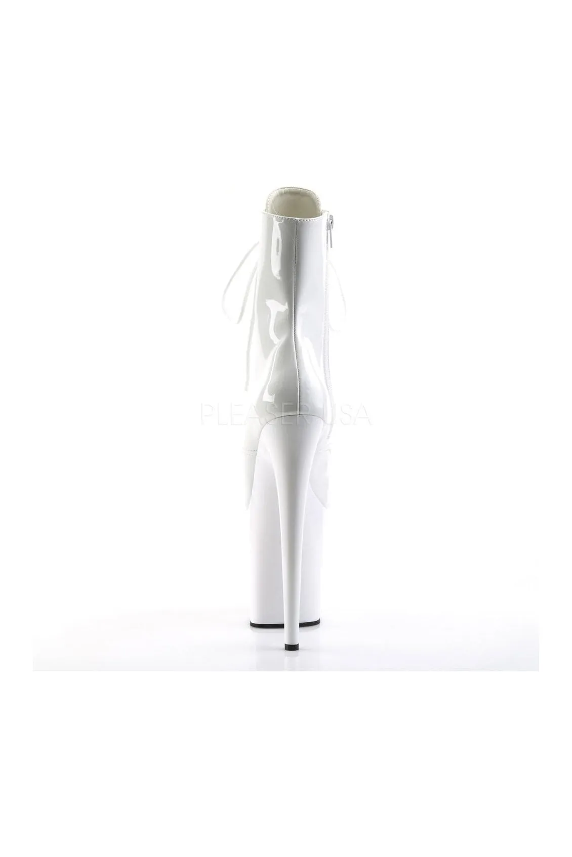 FLAMINGO-1021 Platform Boot  | White Patent