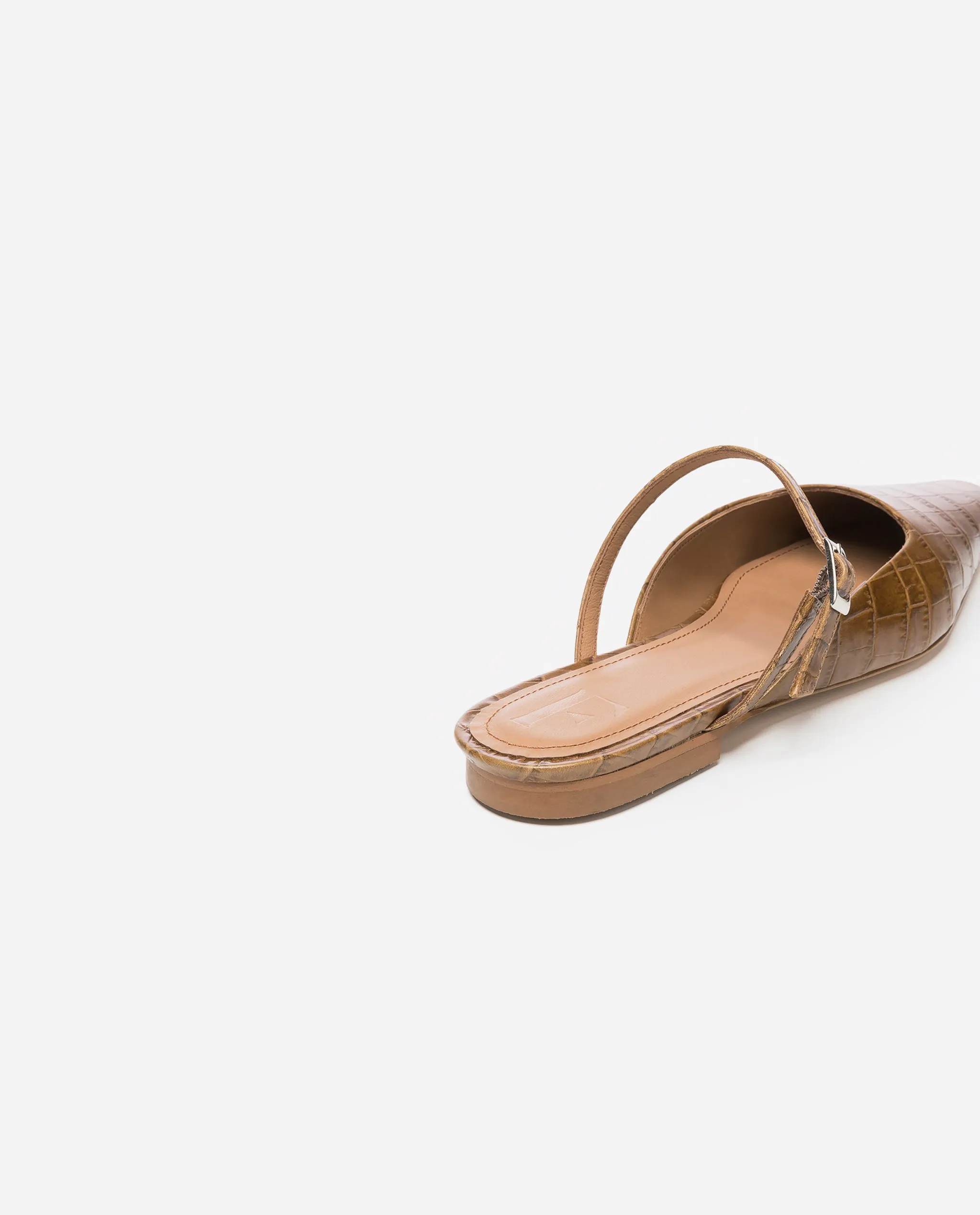 Flattered | Dolores Cognac Croco Leather