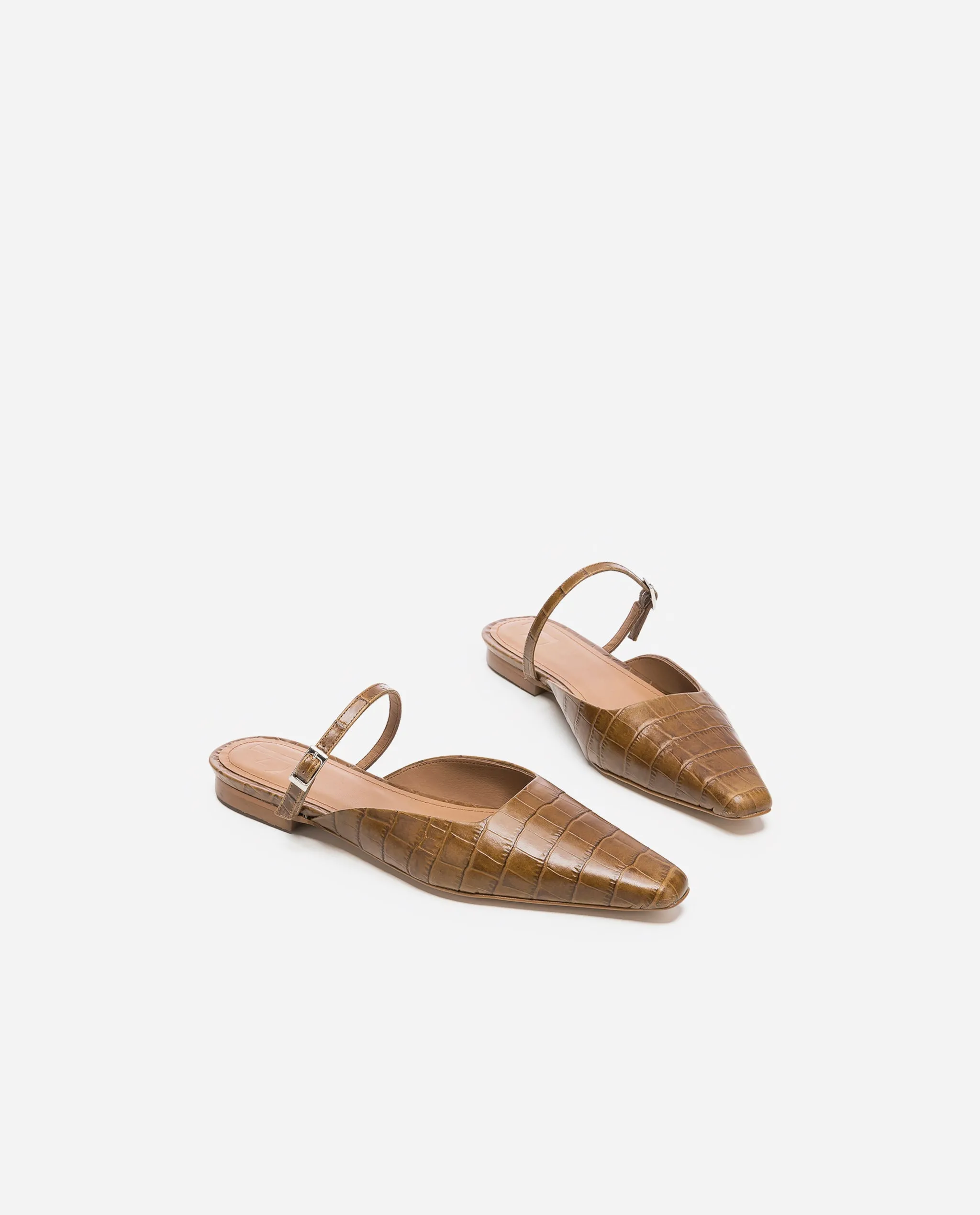 Flattered | Dolores Cognac Croco Leather
