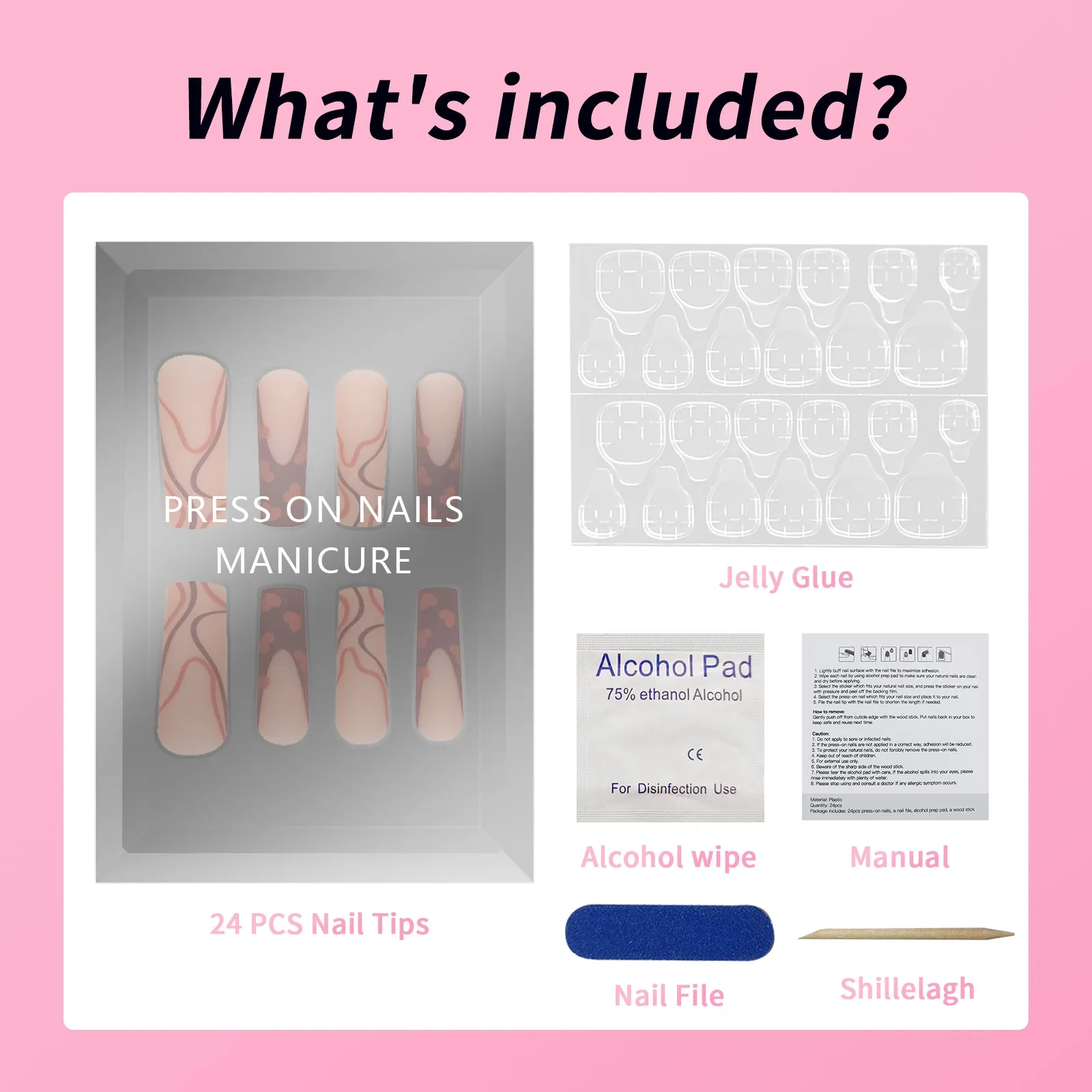 Fofosbeauty 6*24pcs Press on Nails, Artificial Acrylic Nails for Salon Quality in Seconds 04