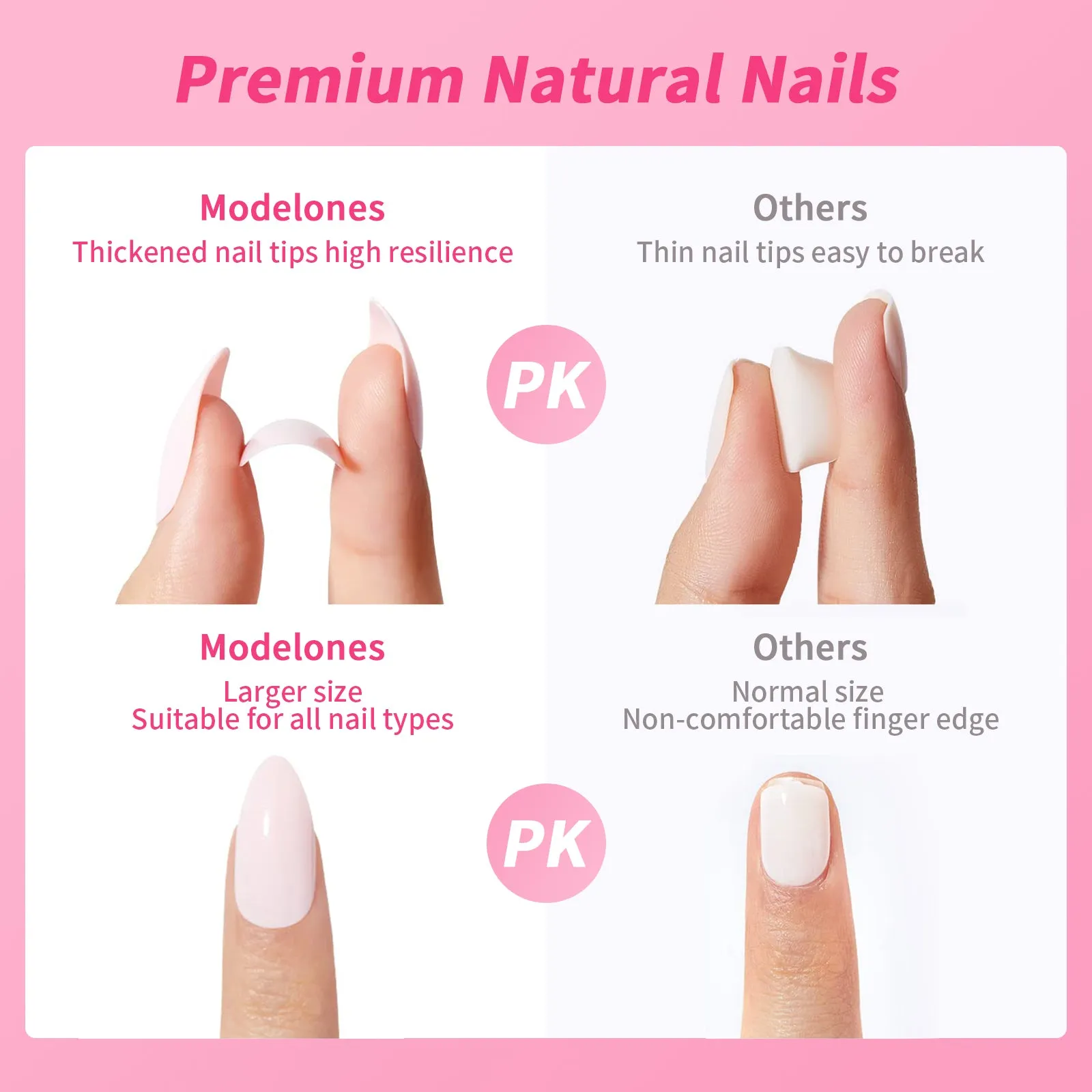 Fofosbeauty 6*24pcs Press on Nails, Artificial Acrylic Nails for Salon Quality in Seconds 04
