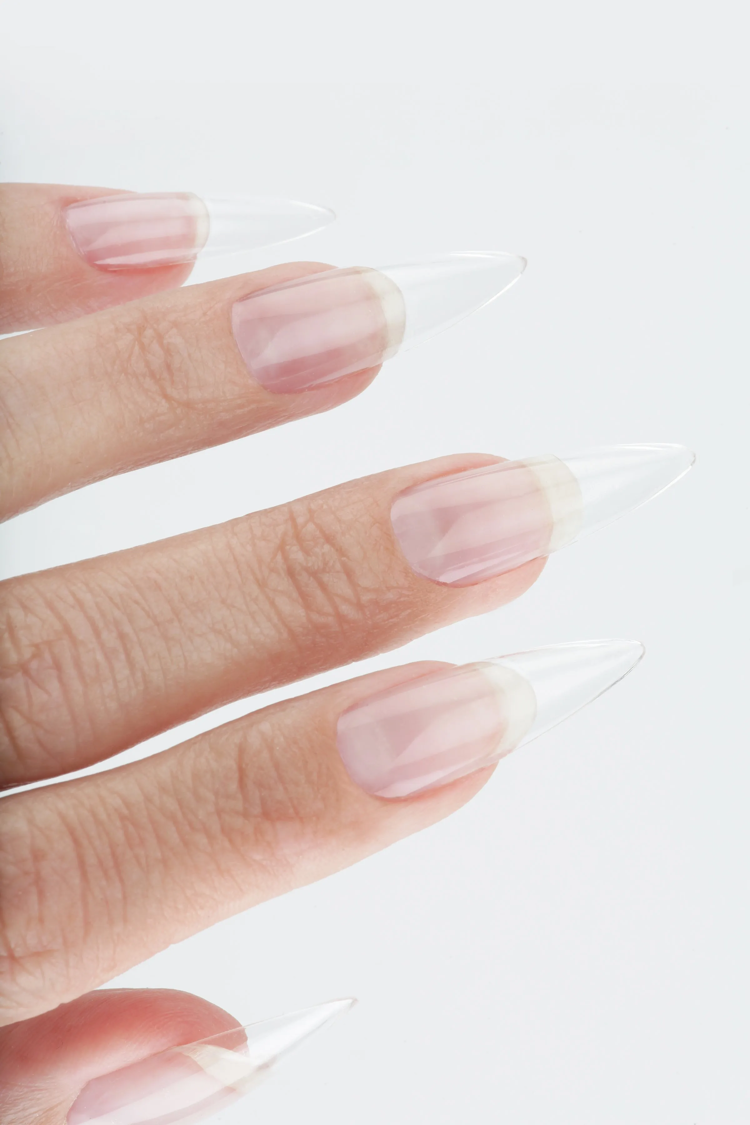 Full Coverage Nail Tips - Assorted Nude Stiletto - 360 Count