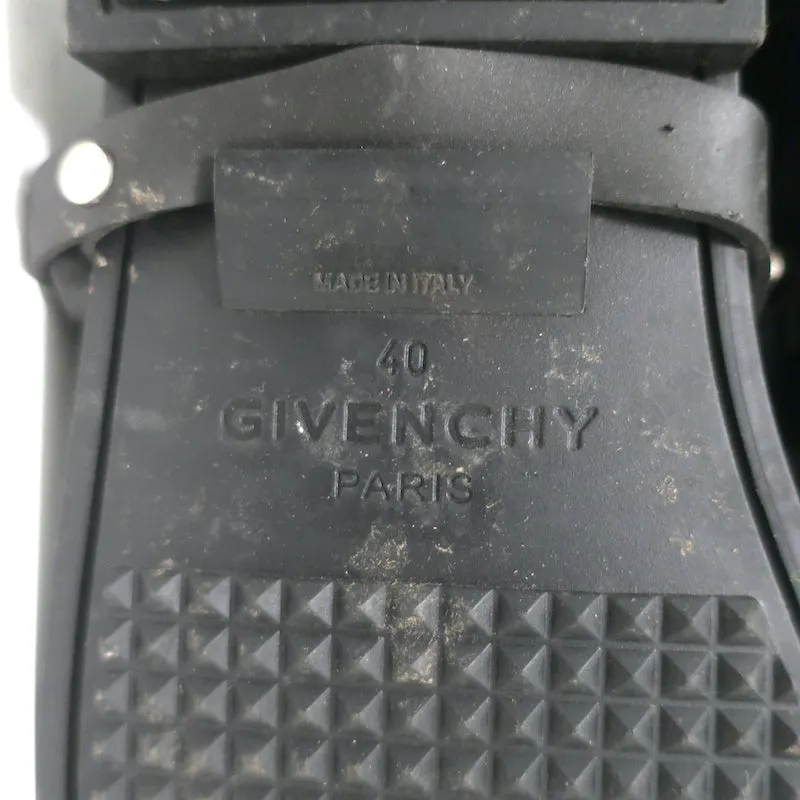 Givenchy Eva Chain Knee-High Rain Boots Black Rubber Size 40