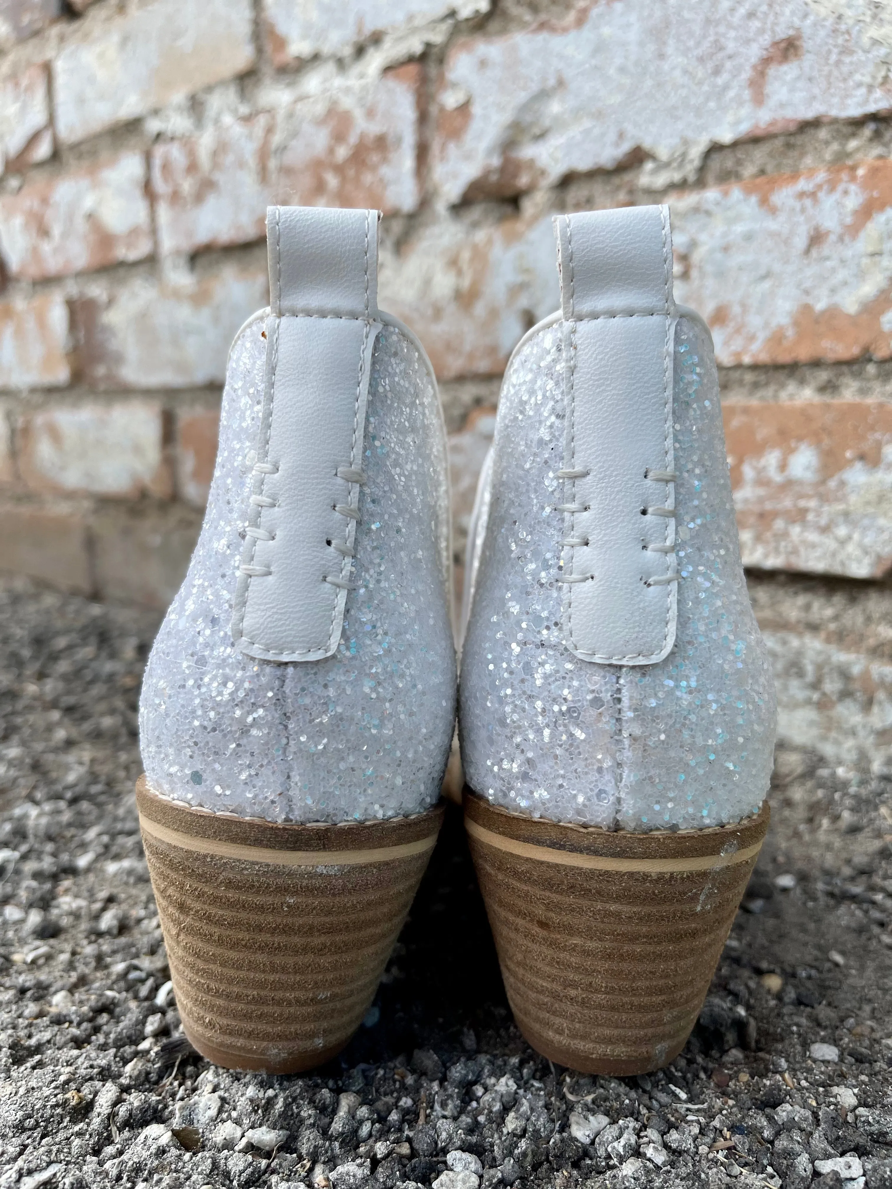 Glow Up Boot || White Sparkle
