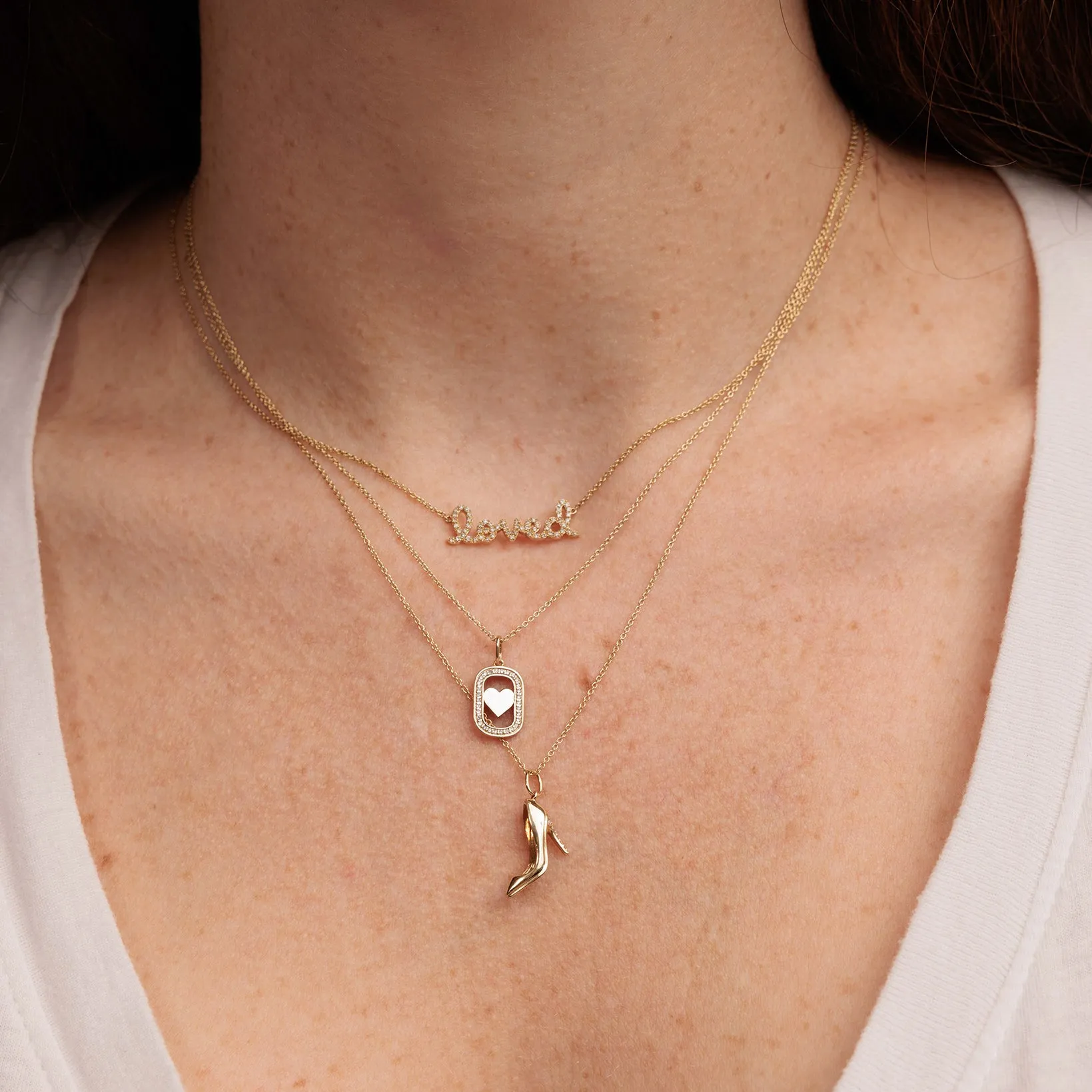 Gold & Diamond Stiletto Charm