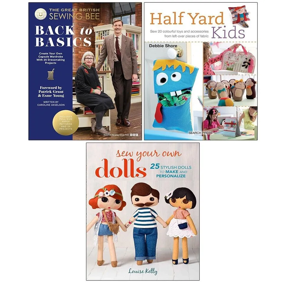 Great British Sewing Bee (HB), Half Yard™ Kids, Sew Your Own Dolls 3 Books Set