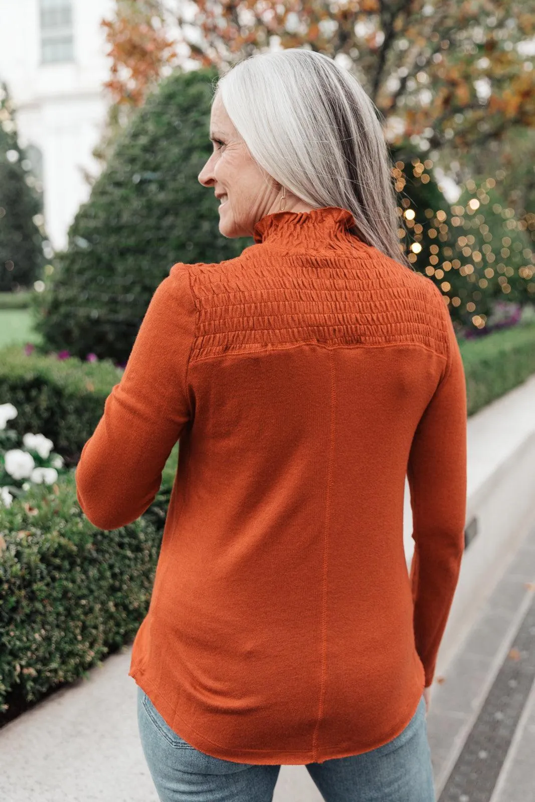 Hazel Blues® | Stylin Girl Turtleneck in Rust