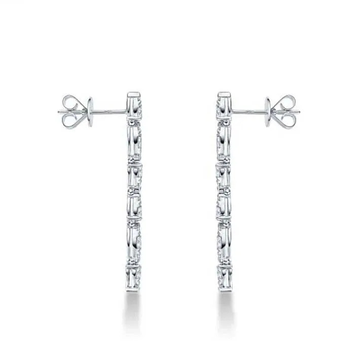 Hearts On Fire Aerial Dewdrop Stiletto Earrings in 18K White Gold