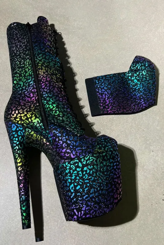 Hella Heels Classique 8inch Shoe Protector - Moonlight Leopard
