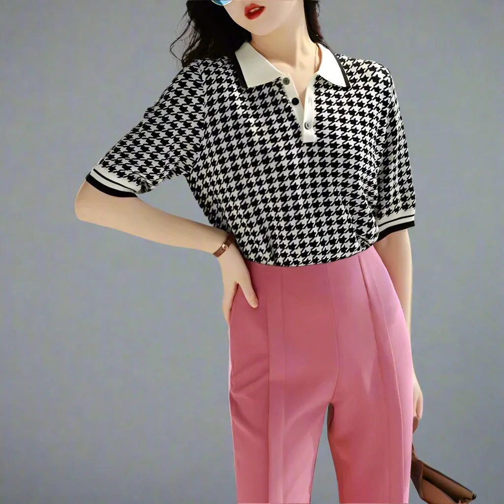 Houndstooth Top