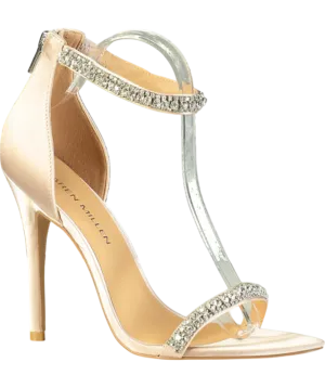Karen Millen Pink Double Diamante Strap Stiletto Heel UK 7 EU 40 👠