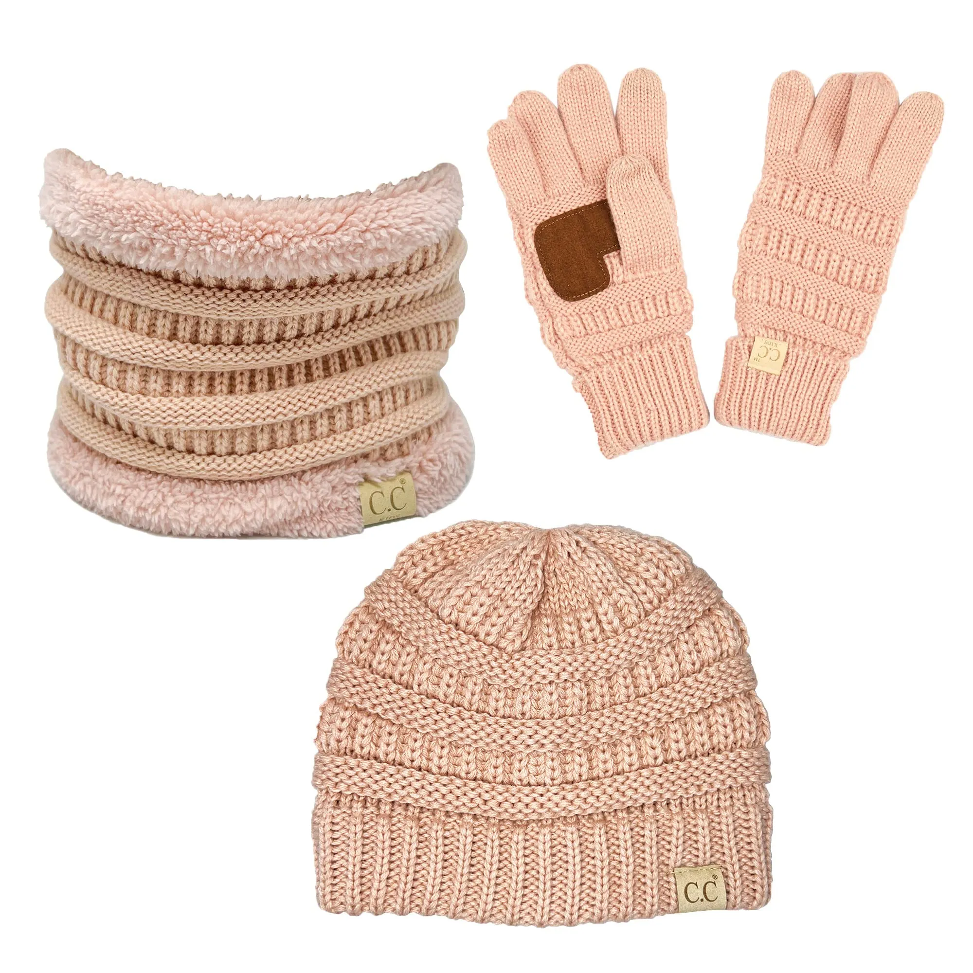 Kids Beanie, Neck Warmer & Gloves Matching Set by Funky Junque
