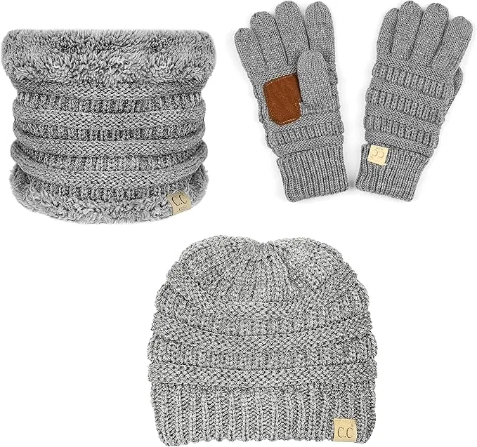 Kids Beanie, Neck Warmer & Gloves Matching Set by Funky Junque