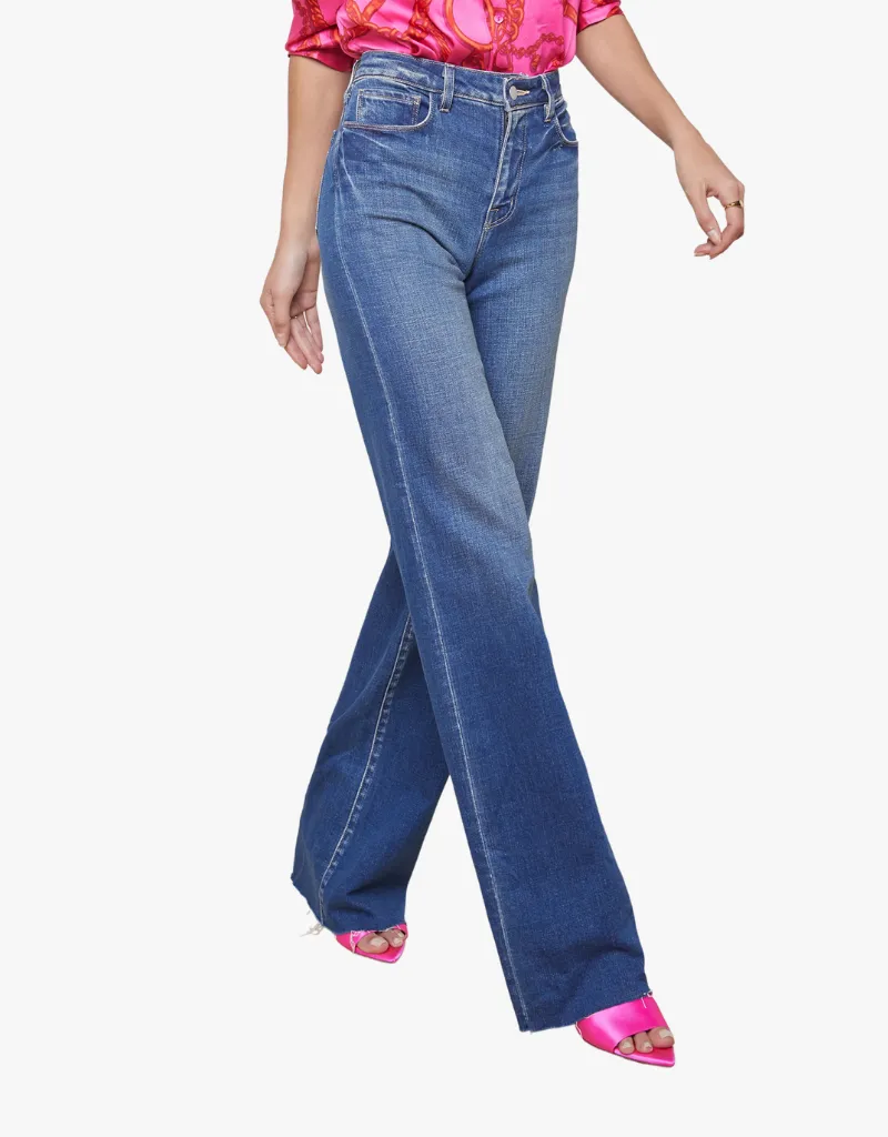 L'agence Scottie Wide Leg Jeans in Hasting