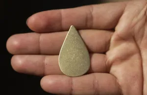 Large Pointed Teardrop Blank Shape for Stamping Texturing Soldering Blanks, Variety of Metals, - 4 Pieces