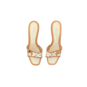 Louis Vuitton Multicolor Logo Platform Heels