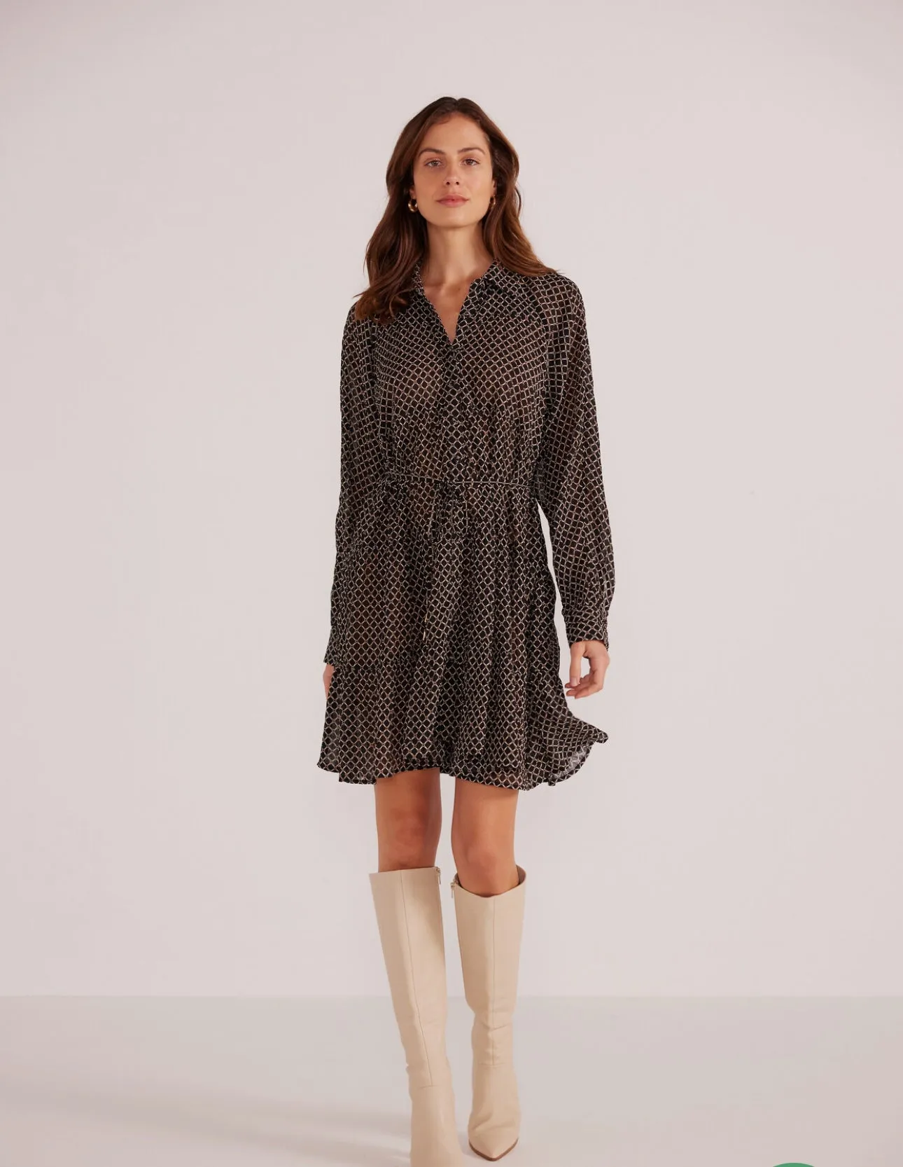 Lydia Tiered Shirt Dress by MinkPink