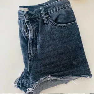 MADEWELL Perfect Jean Short Denim Distressed Cutoffs Washed Black Grey 31