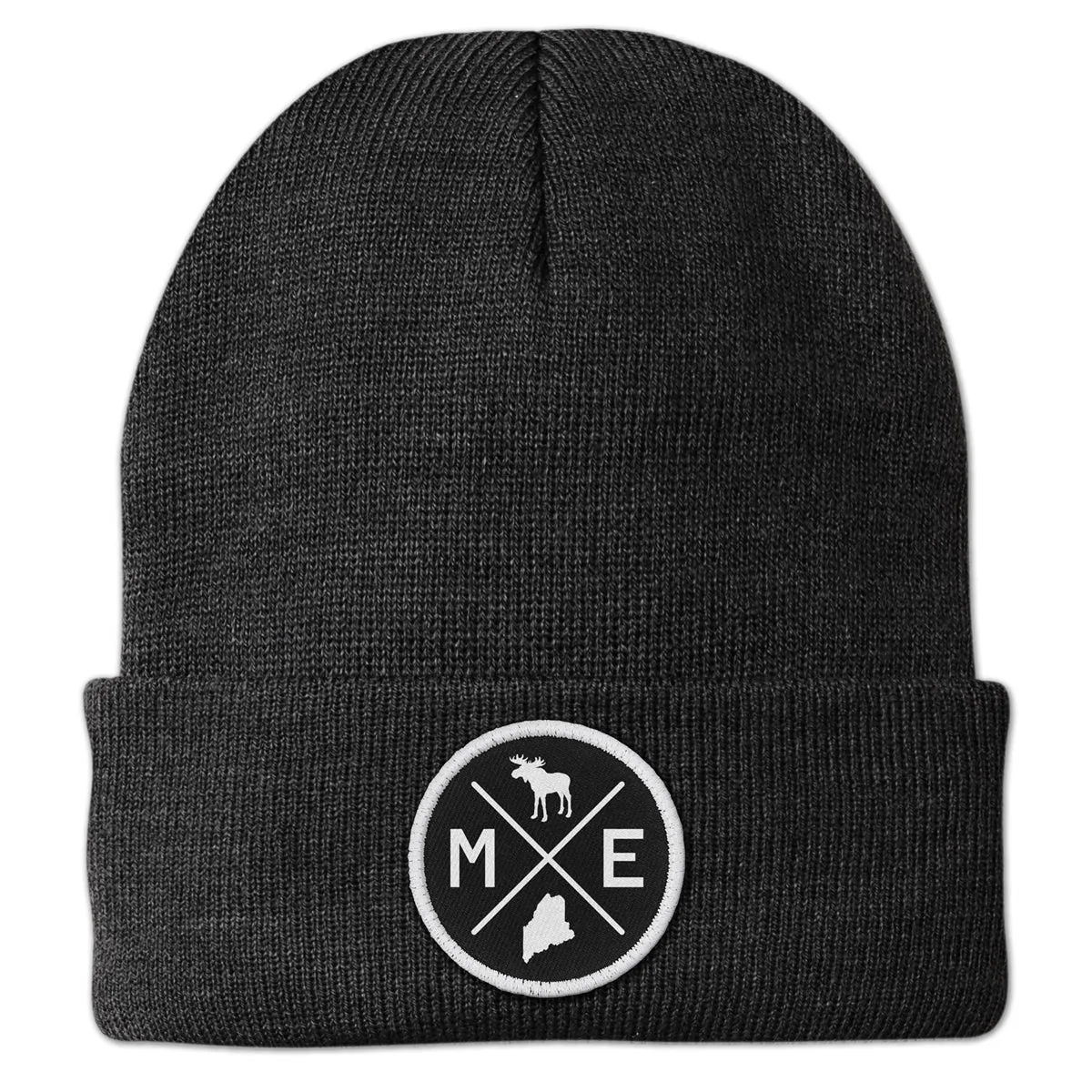 Maine Circle Emblem Patch Cuff Knit