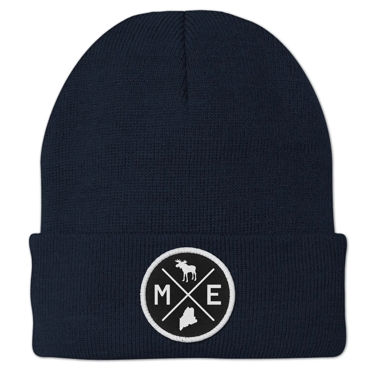 Maine Circle Emblem Patch Cuff Knit