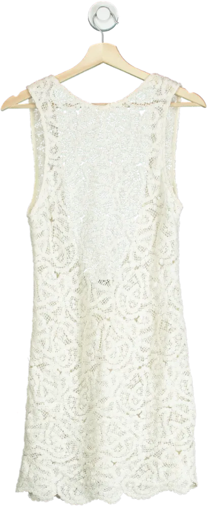Mandi Breeze White Margot crochet Lace Dress UK S